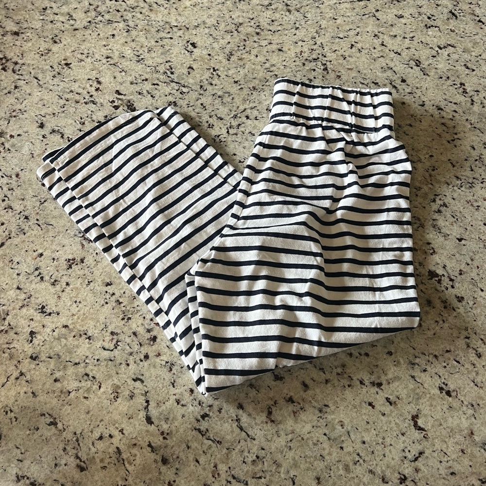 Pomander Place Black and White Striped Pants